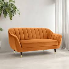 BoldElegance Orange Sofa – Vibrant Style & Supreme Comfort