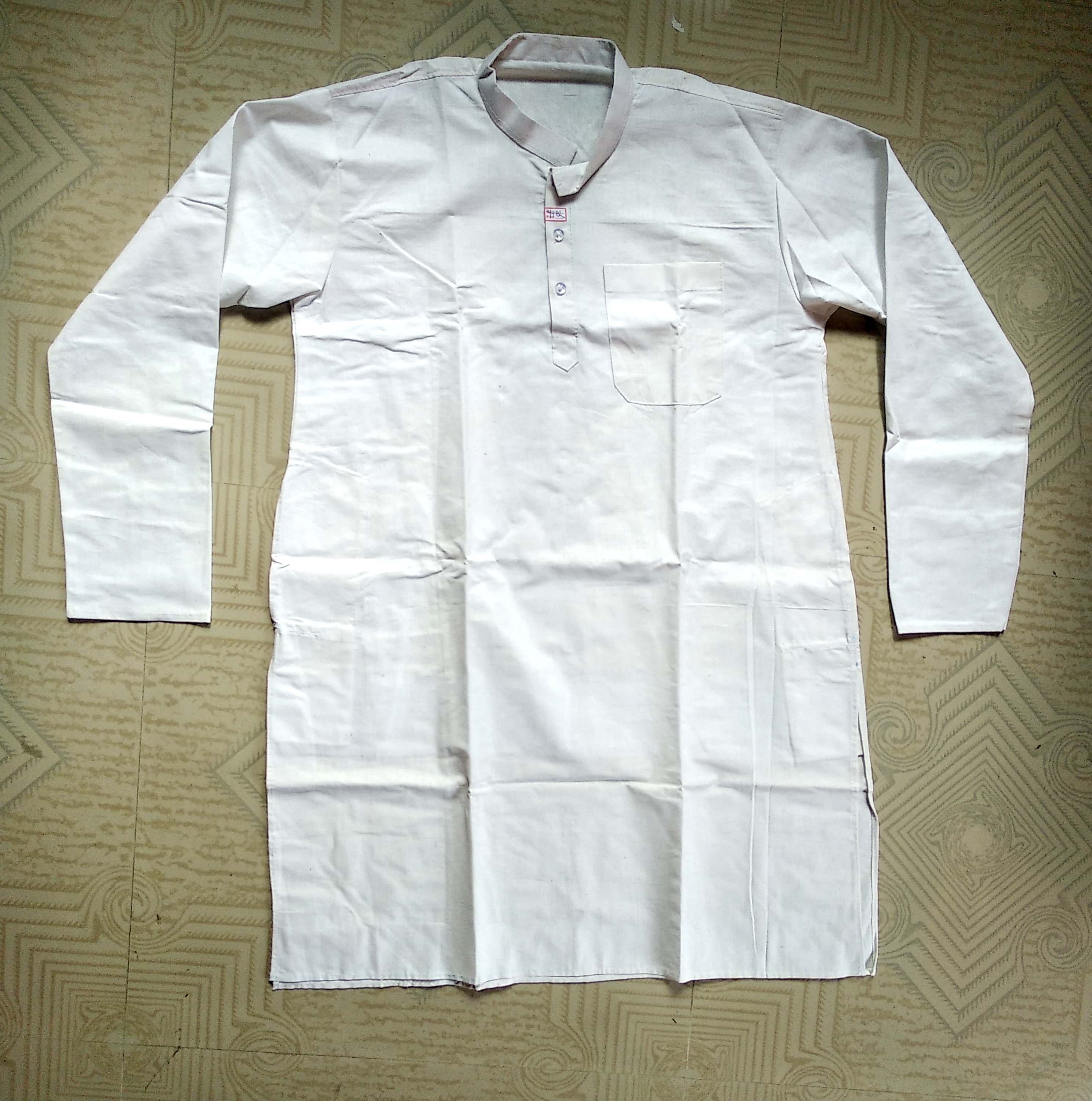 Mens White Khadi Kurta 