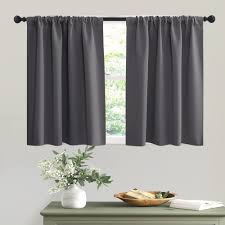 ModernGray Half Window Curtains – Stylish, Light-Filtering & Elegant